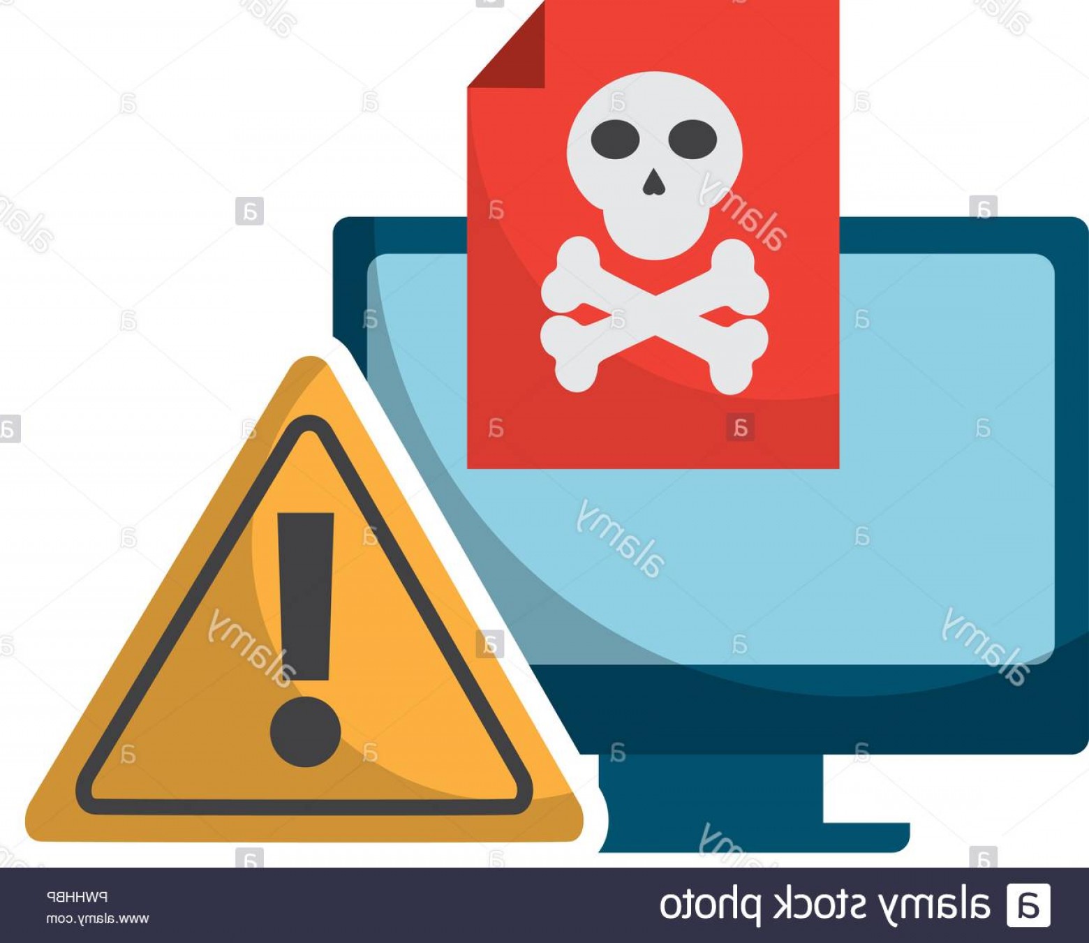 1560x1351 Data Protection Computer Danger Problem Alert Vector Illustration