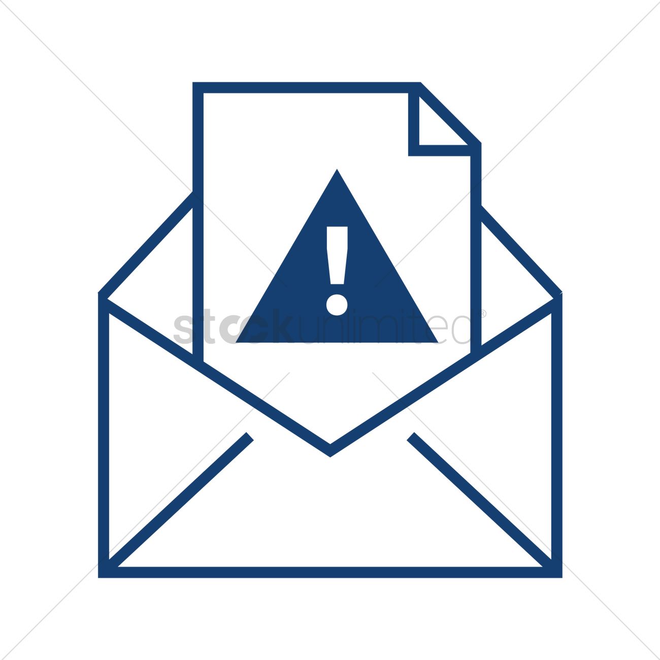 1300x1300 E Mail Spam Alert Vector Image