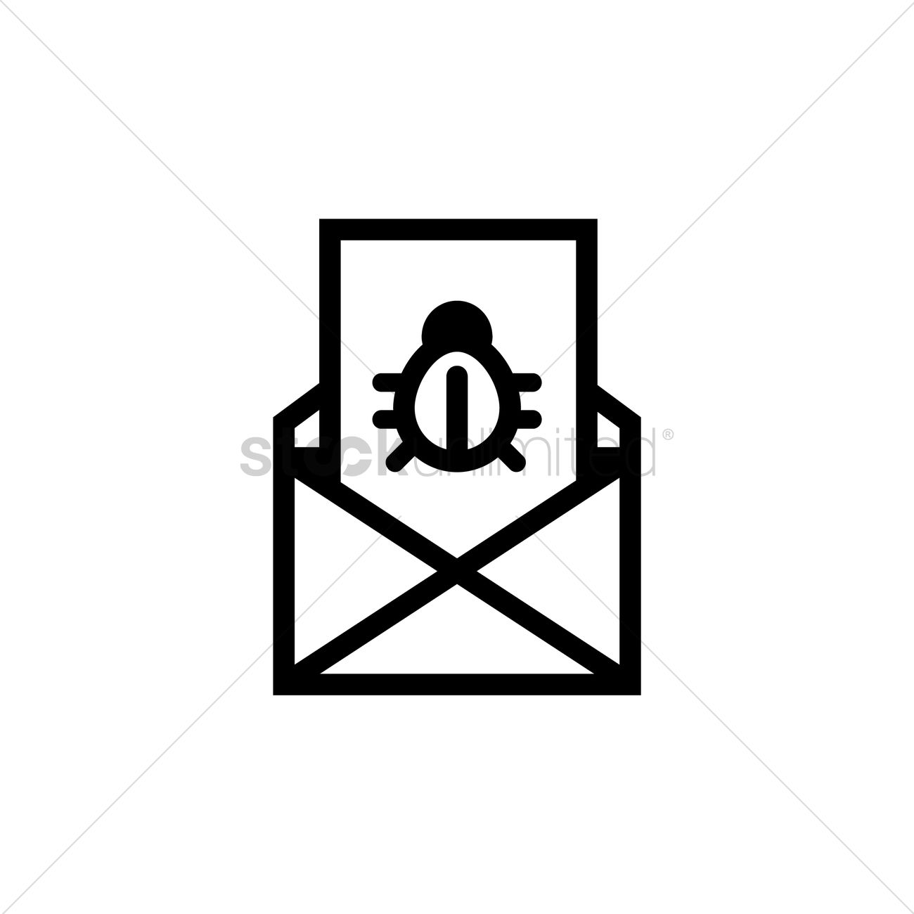 1300x1300 E Mail Spam Alert Vector Image