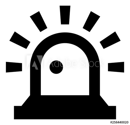 500x483 Siren Alert Vector Icon