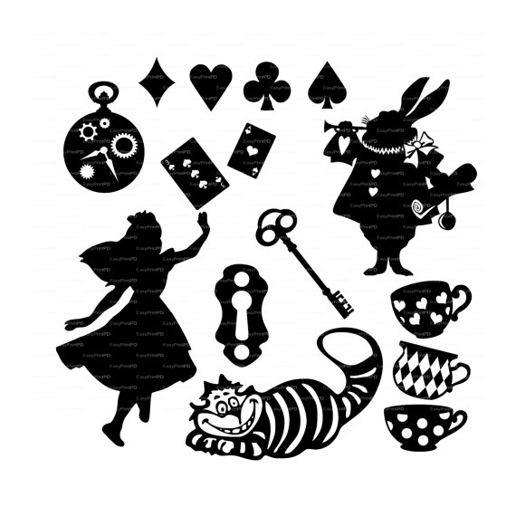 570x570 Alice In Wonderland Vectors Overlay