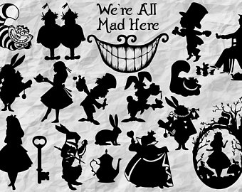 Alice In Wonderland Silhouette Vector at Vectorified.com | Collection ...