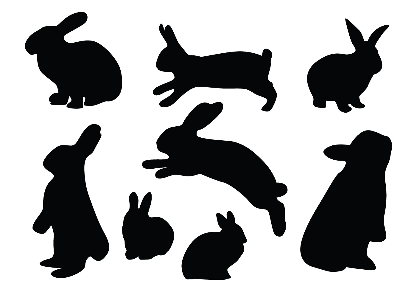 1400x980 Rabbit Free Vector Art