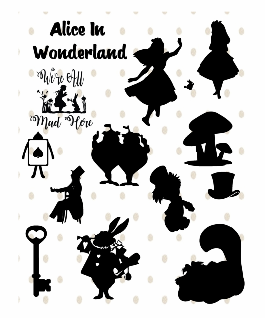 Alice In Wonderland Silhouette Vector at Vectorified.com | Collection ...