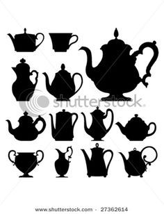 236x308 Alice In Wonderland Tea Cup Silhouette