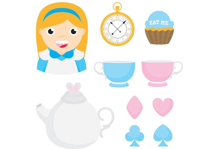 700x490 Alice In Wonderland Vector Items