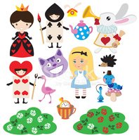 198x199 Alice In Wonderland Vector Illustration Vektory Z Knihovny