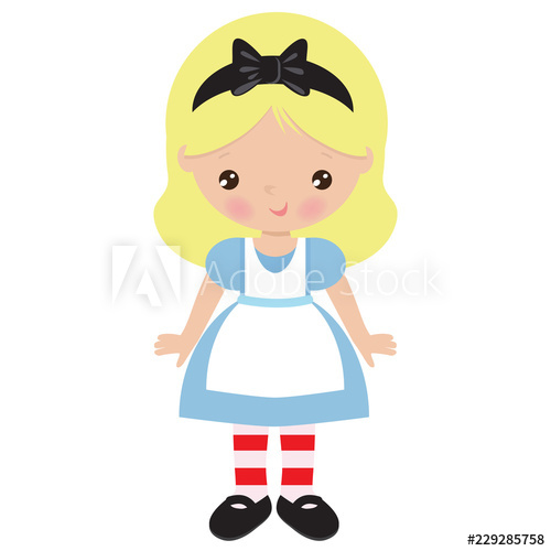 500x500 Alice In Wonderland Vector Cartoon Illustration