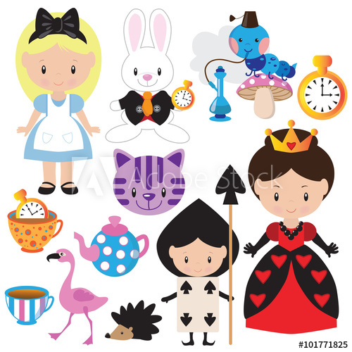 500x500 Alice In Wonderland Vector Illustration