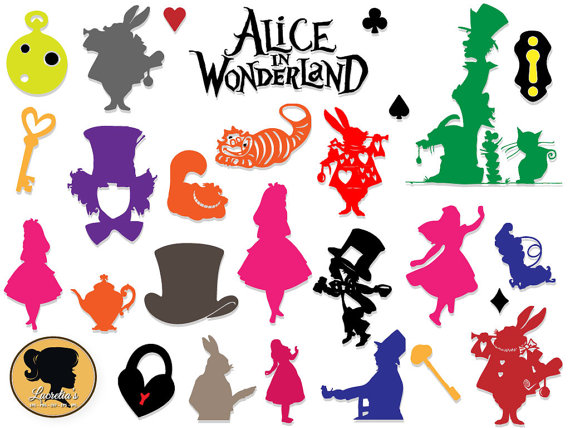 570x428 Alice In Wonderland Silhouette, Alice In Wonderland Digital