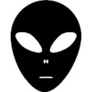 180x180 Alien Face Emoji Vector Art Print