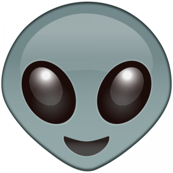 600x600 Alien Emoji Transparent Vector, Clipart
