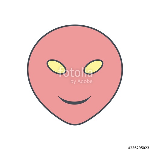 500x500 Alien Emoji Vector Icon Stock Image And Royalty Free Vector