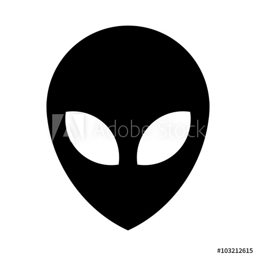 500x500 Alien Head Vector Icon