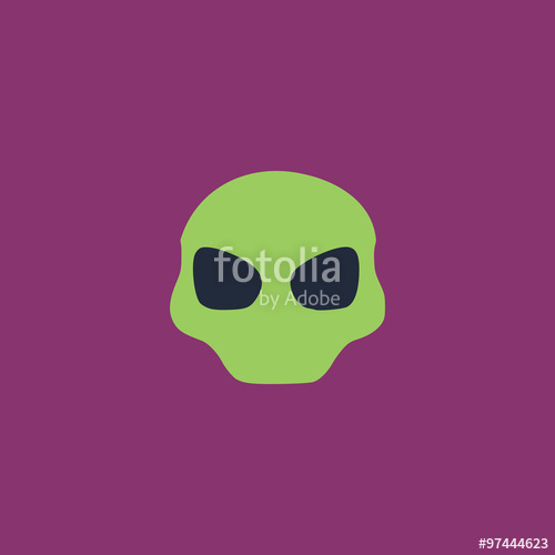 500x500 Alien Head Vector Icon Stock Image And Royalty Free Vector