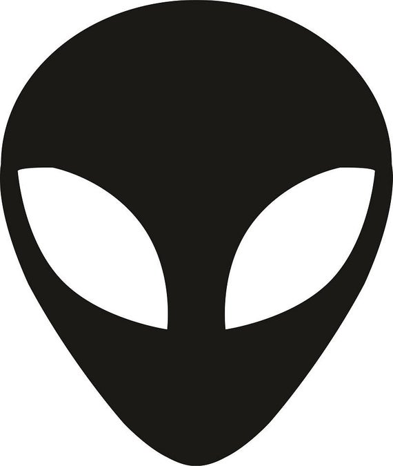 570x675 Alien Head Clipart Alien Stencil Dxf Png Etsy