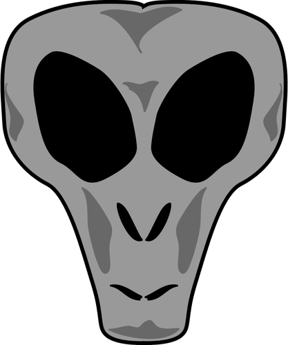 417x500 Alien's Head Vector Image