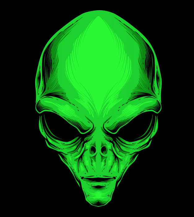 626x700 Alien Head Vector Vector Premium Download