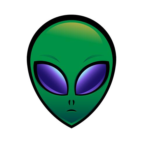 490x490 Alien Head Vector Illustration