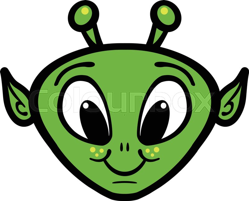 800x646 Alien Head Vector Illustration Stock Vector Colourbox