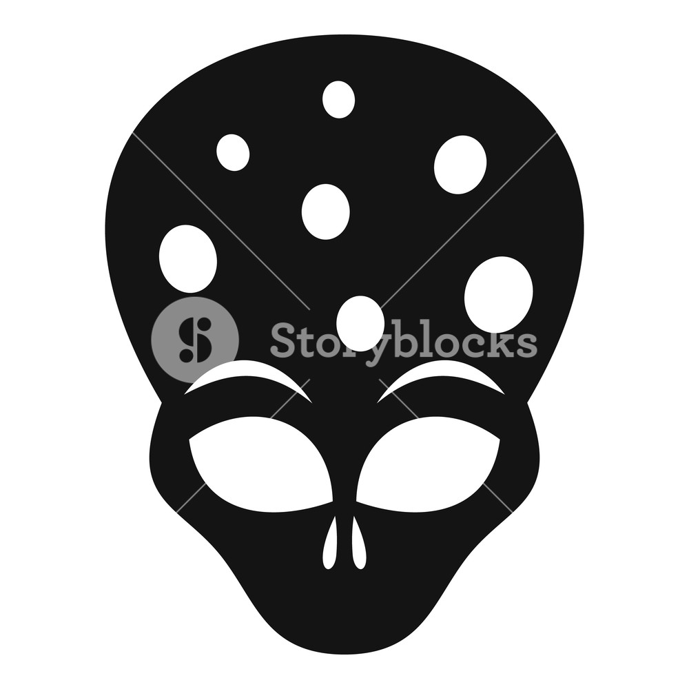 1000x1000 Extraterrestrial Alien Head Icon Simple Illustration Of Alien
