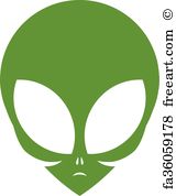160x178 Free Art Print Of Alien Head Vector Icon Freeart