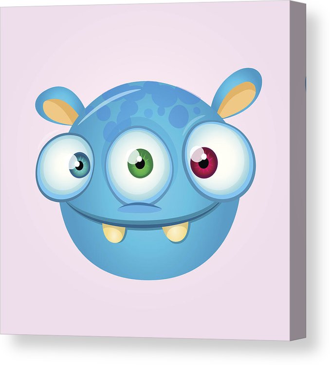 678x750 Happy Cartoon Alien Head Vector Illustration Of Monster Head