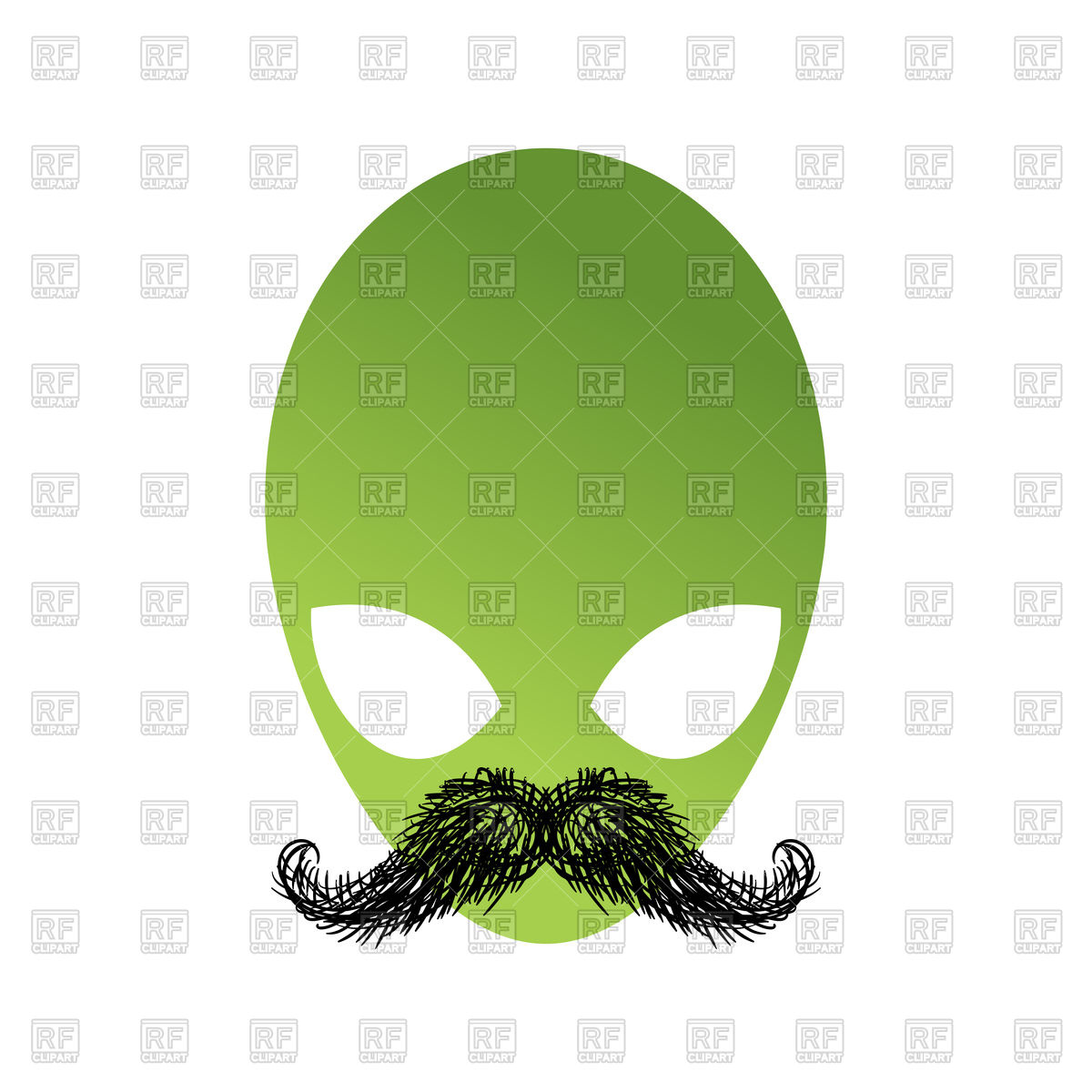 1200x1200 Ufo Hipster With Mustache Alien Head Vector Image Of Conceptual