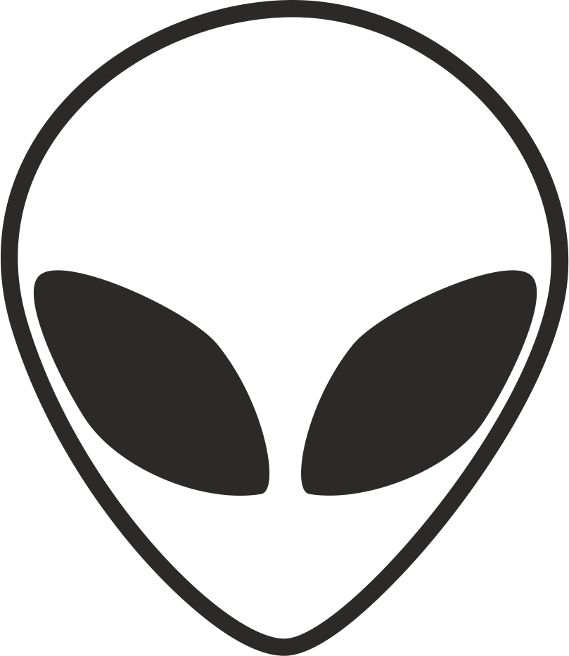 809x933 Alien Head Black And White Free Vector Cdr Free Download Vector
