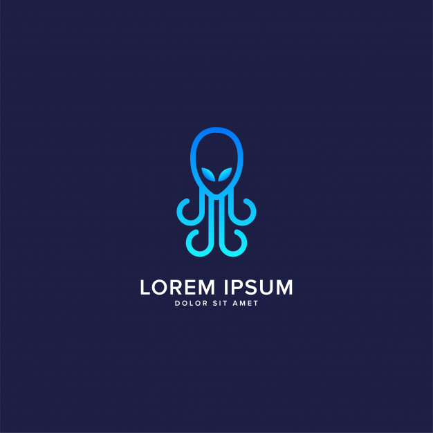 626x626 Octopus Alien Logo Vector Premium Download