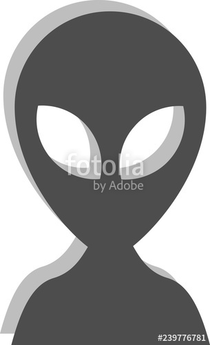 305x500 Vector Alien Logo On The White Blackground Stock Photo