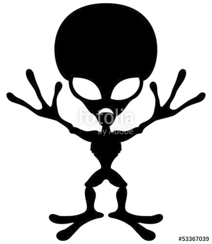 435x500 Alien Silhouette Stock Image And Royalty Free Vector