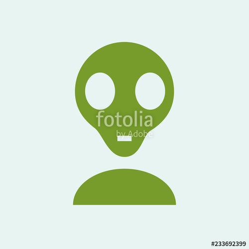 500x500 Silhouette Icon Alien Stock Image And Royalty Free Vector