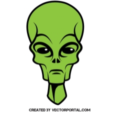 230x230 Alien Vector Clip Art