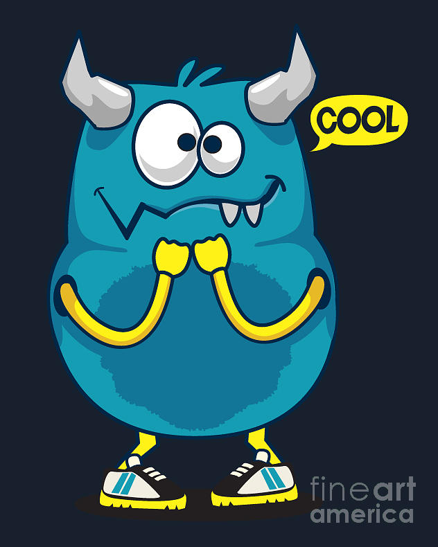 632x790 Cool Monster, Yeti, Alien Vector Design Digital Art