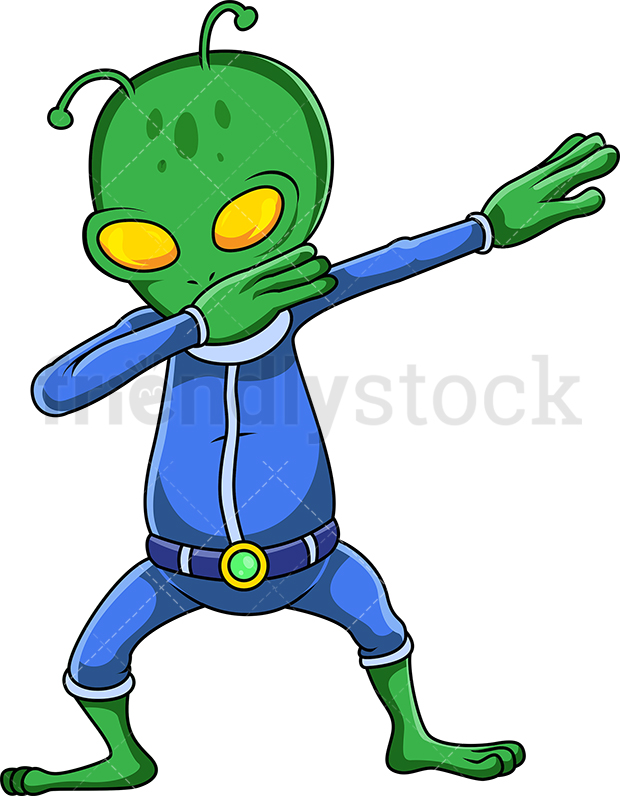 620x796 Dabbing Alien Cartoon Clipart Vector