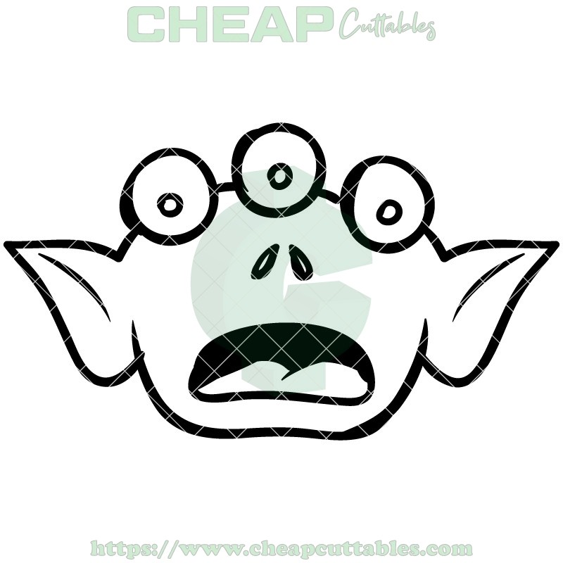 800x800 Hand Drawn Alien Vector Design And Cutting