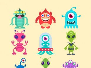 310x233 Funny Alien Vector Free Vectors Ui Download