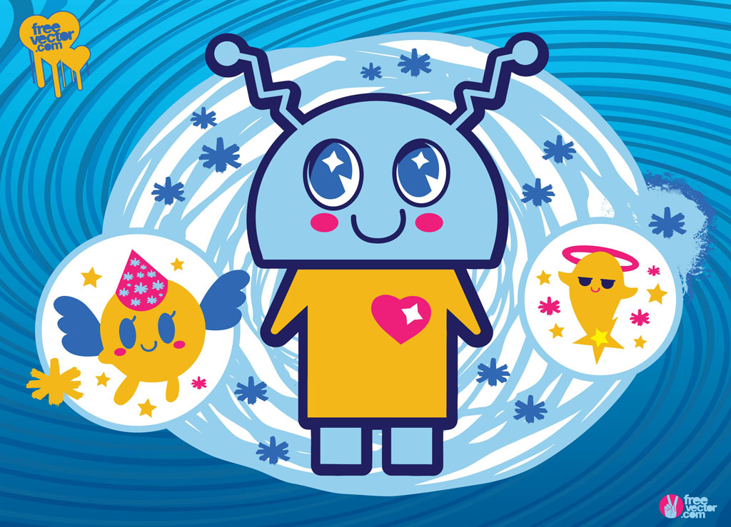 1024x739 Cool Aliens Vector Art Graphics