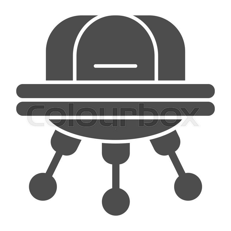 800x800 Ufo Solid Icon Space Aliens Vector Stock Vector Colourbox