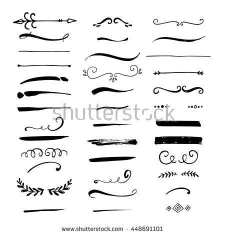 450x470 Vintage Calligraphy Borders Vector Graphics