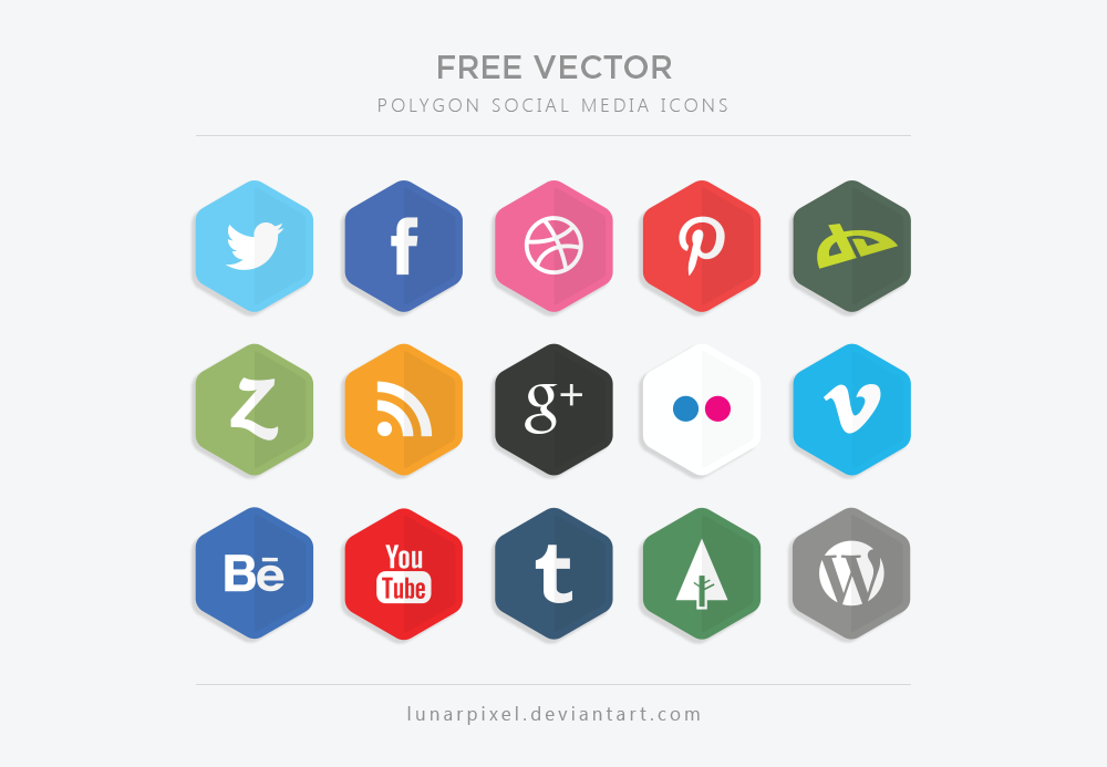 1000x693 Beautiful Free Flat Social Media Icons Sets