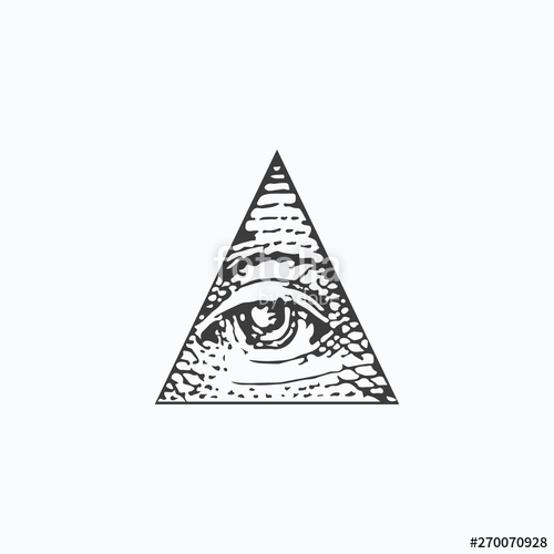 500x500 All Seeing Eye Vector Illustration Stock Image