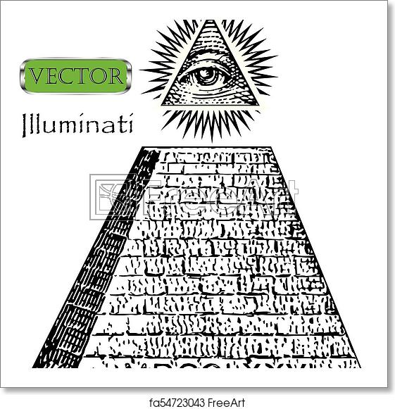 561x581 Free Art Print Of One Dollar, Pyramid New World Order Illuminati