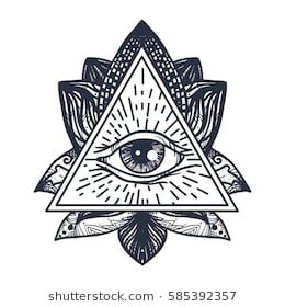 260x280 Vintage All Seeing Eye In Mandala Lotus Providence Magic Symbol