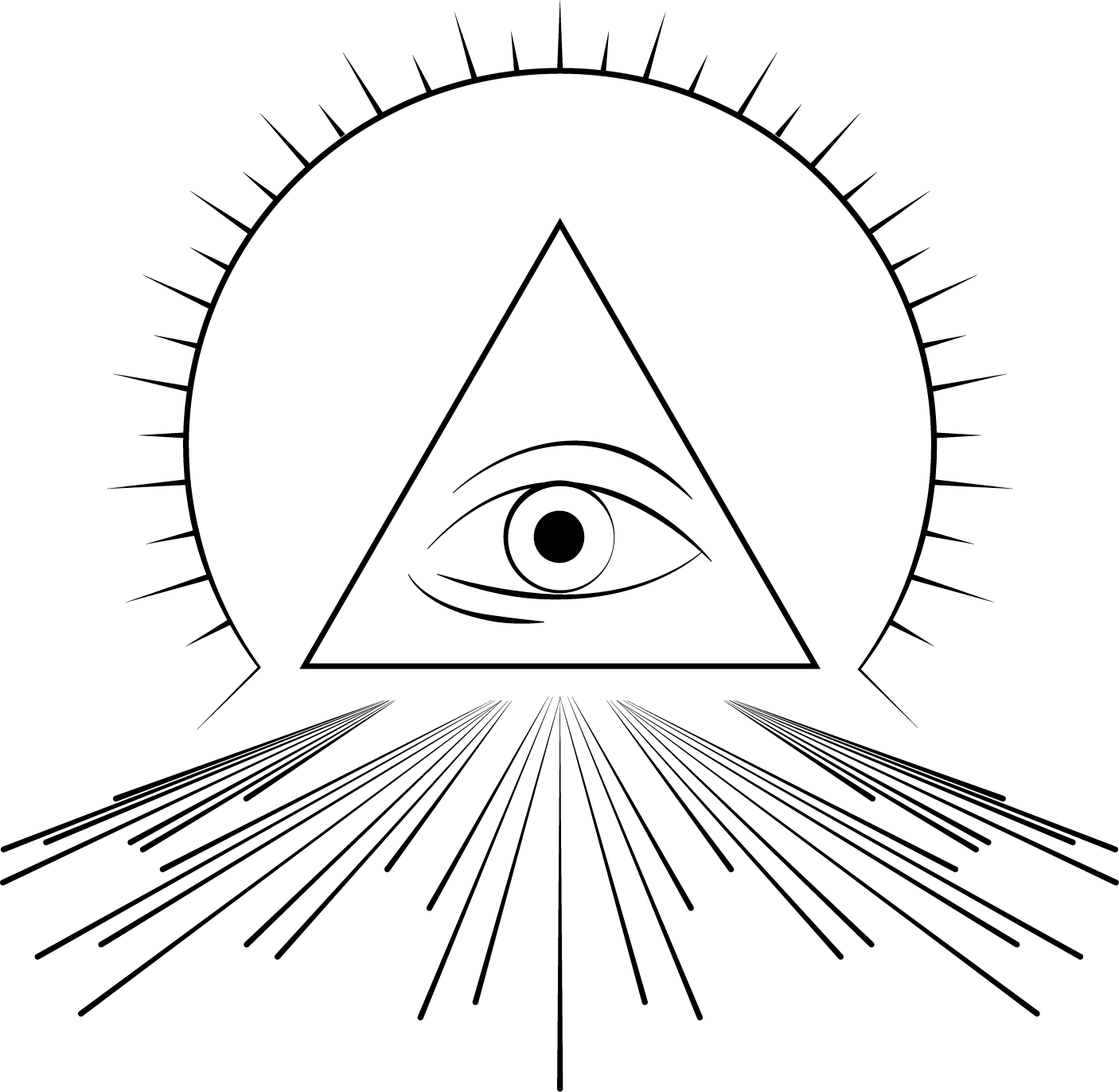 1406x1372 All Seeing Eye Vector Transparent Transparent Cartoon