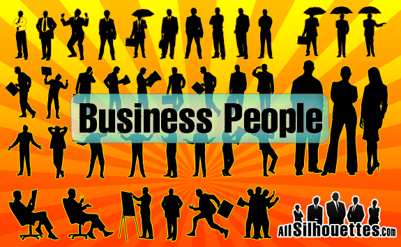 575x354 Vector Business People All Silhouettes Free Graphic, Design