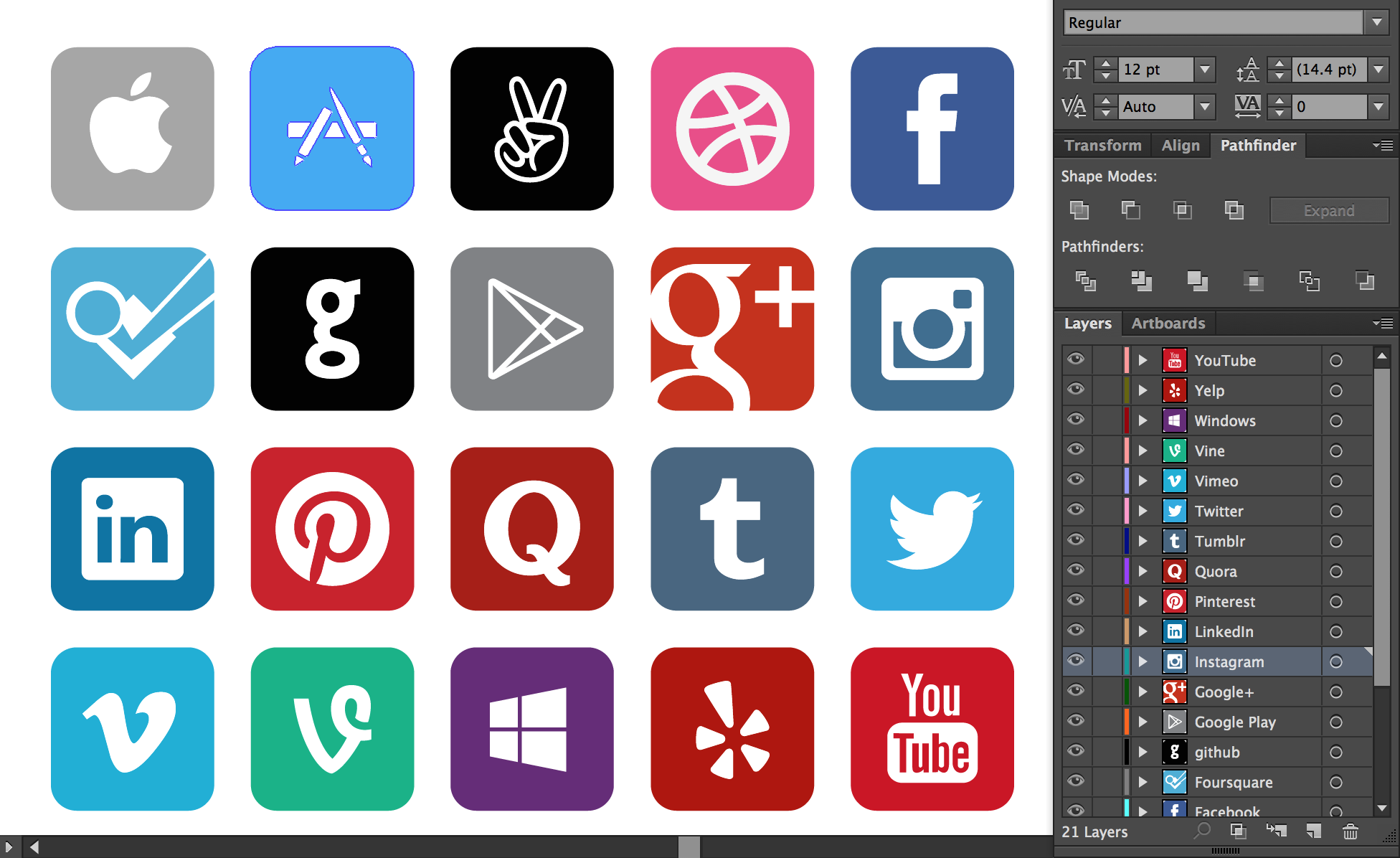 1952x1196 For Sale Social Media Icons Vector Set Garrett Gee