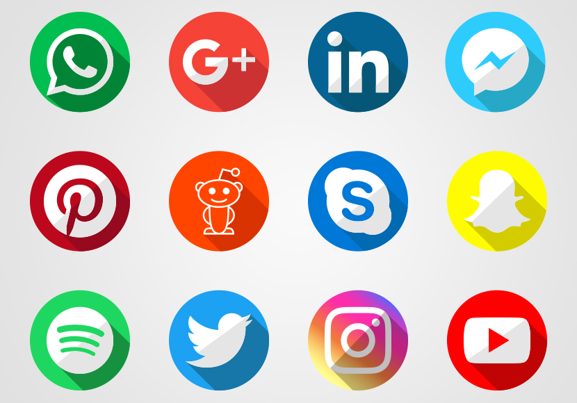 830x580 Social Media Icons Vector Social Media Icons