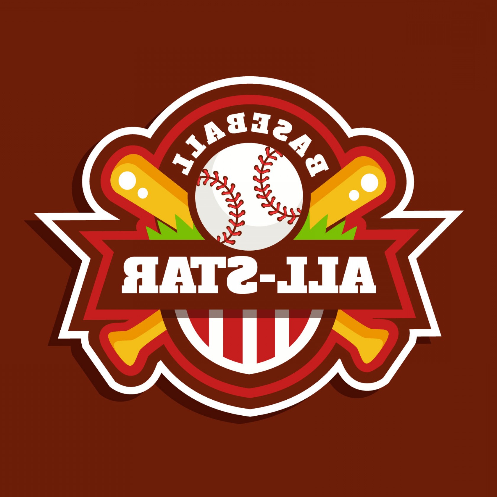 1680x1680 Baseball All Star Badge Vector Catchsplace